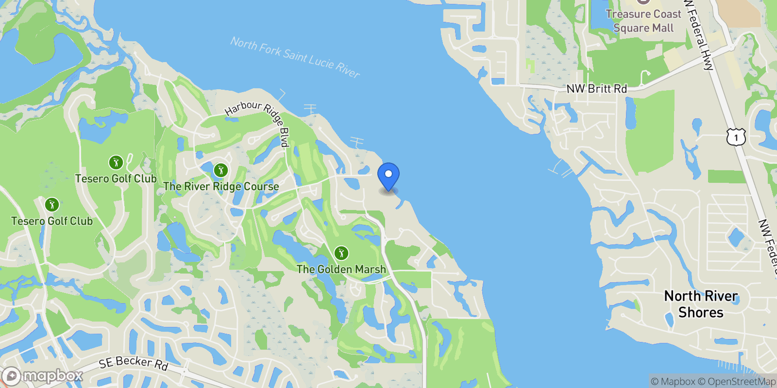 Map showing 13054 NW Gilson Road, Palm City, FL, 34990, USA, Palm City, Florida, United States.