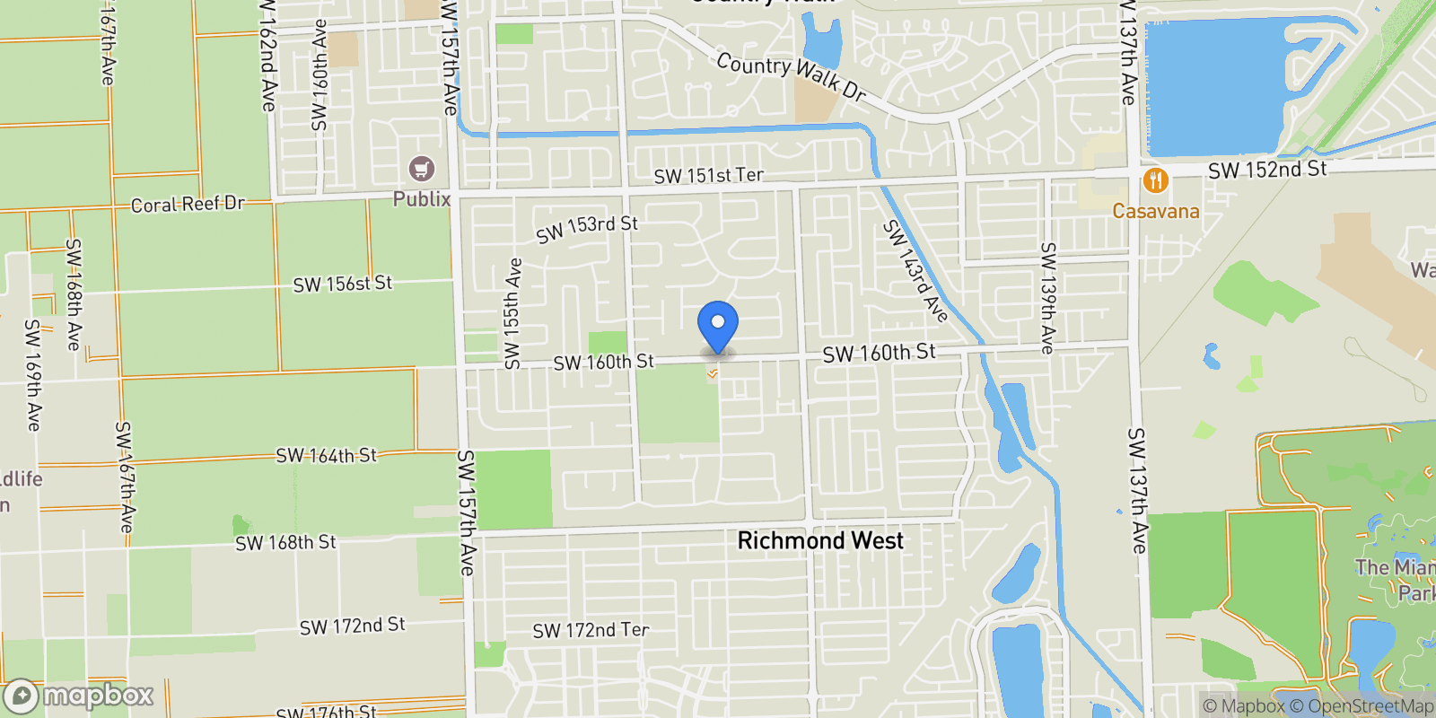 Map showing 202XX sw 149th ave, Miami, FL, 33187, USA, Miami, Florida, United States.
