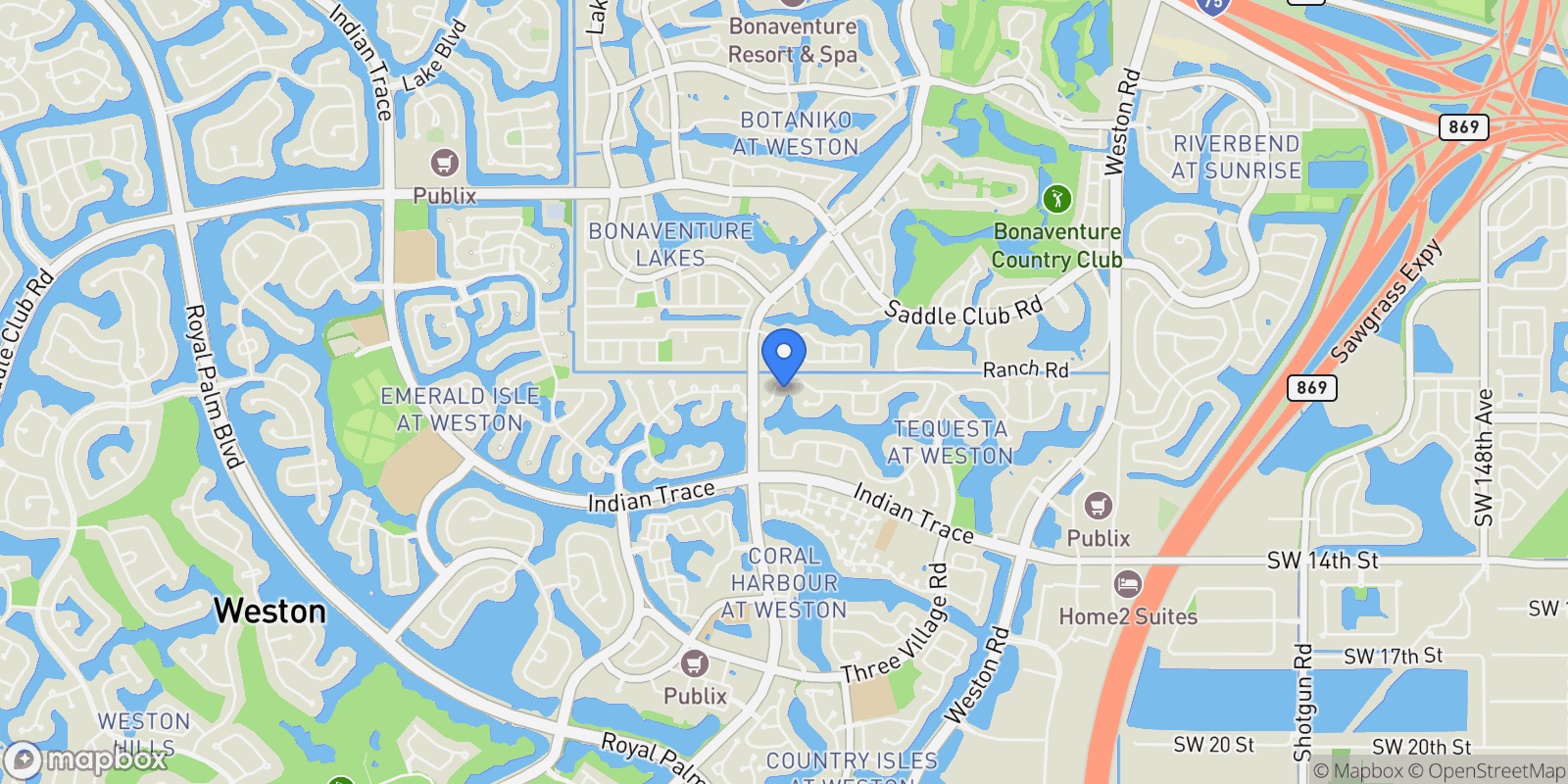 Map showing Weston, FL, 33326, USA, Fort Lauderdale, Florida, United States.