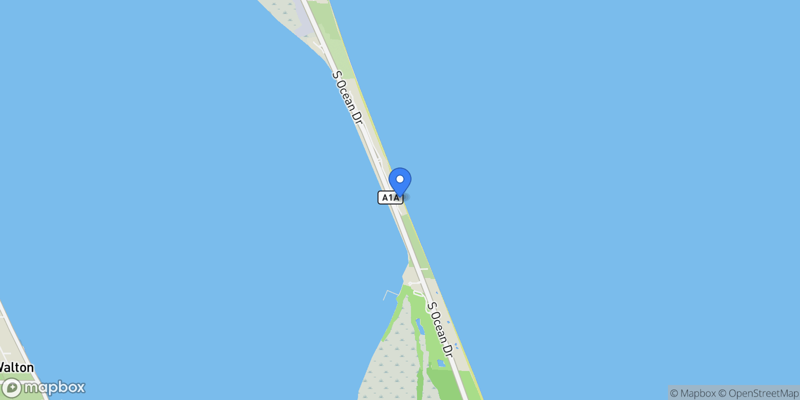 Map showing 8308 S Ocean Dr, Jensen Beach, FL, 34957, USA, Jensen Beach, Florida, United States.