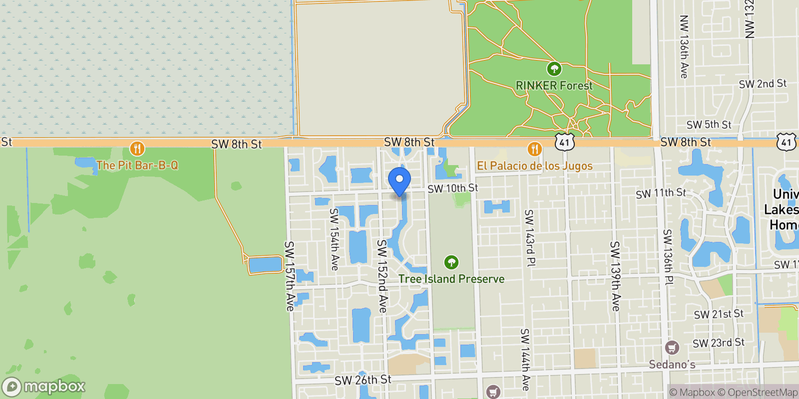 Map showing 1065 SW 150Th Pl, Miami, FL, 33194, USA, Miami, Florida, United States.