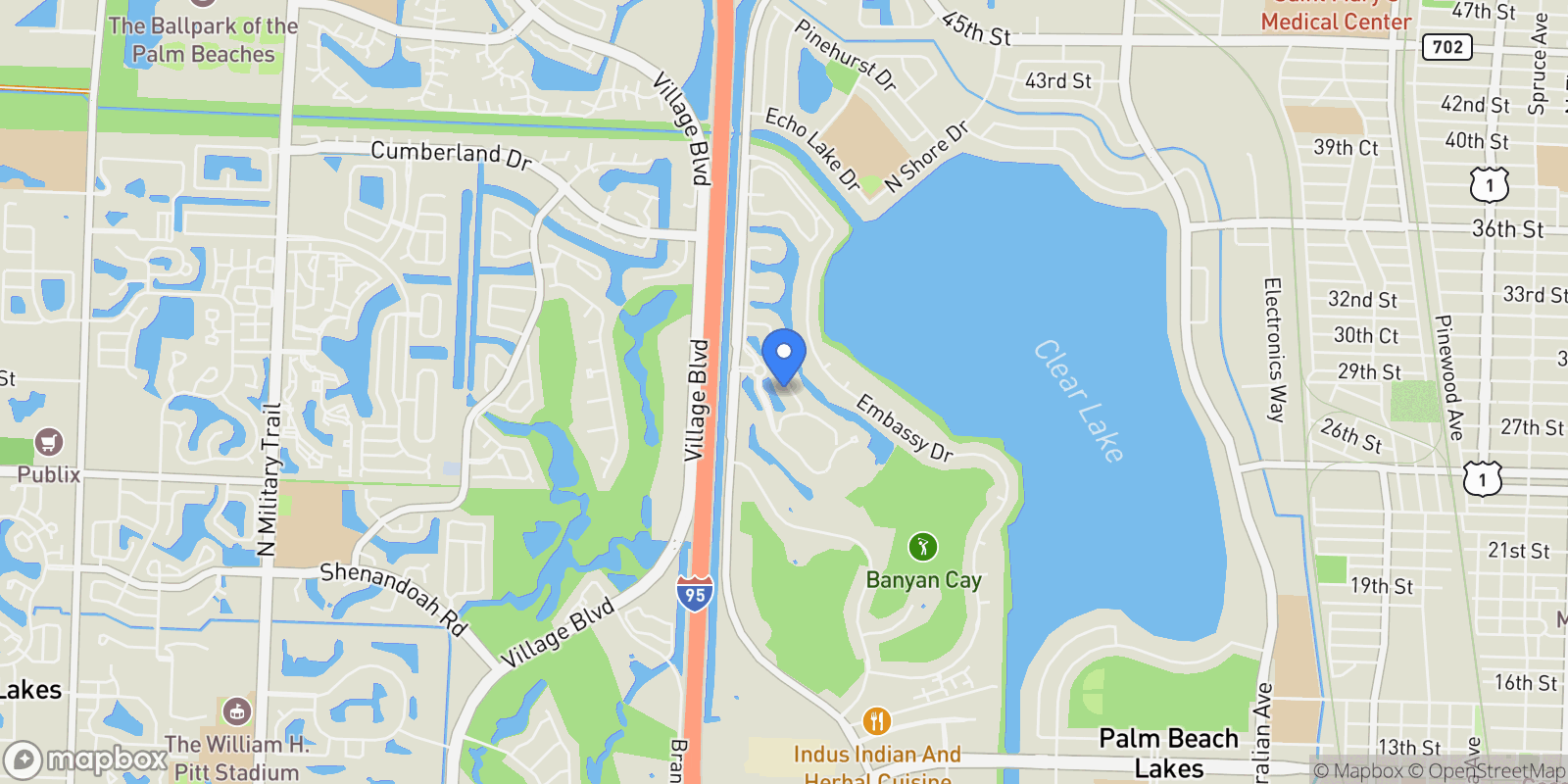 Map showing 2848 Gin Berry Way, West Palm Beach, FL, 33401, USA, West Palm Beach, Florida, United States.