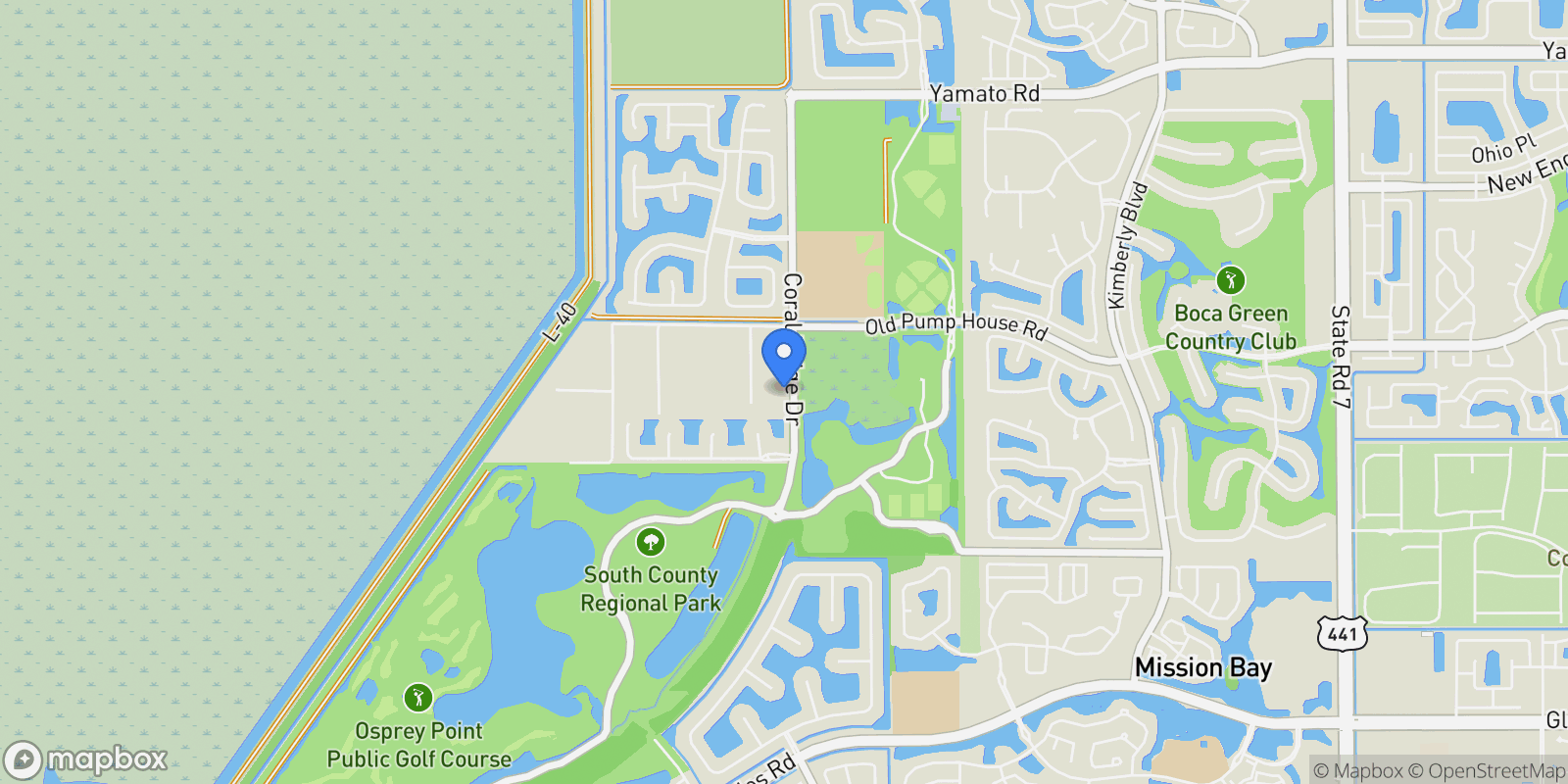 Map showing 19784 S 116th Ave S, Boca Raton, FL, 33498, USA, Boca Raton, Florida, United States.