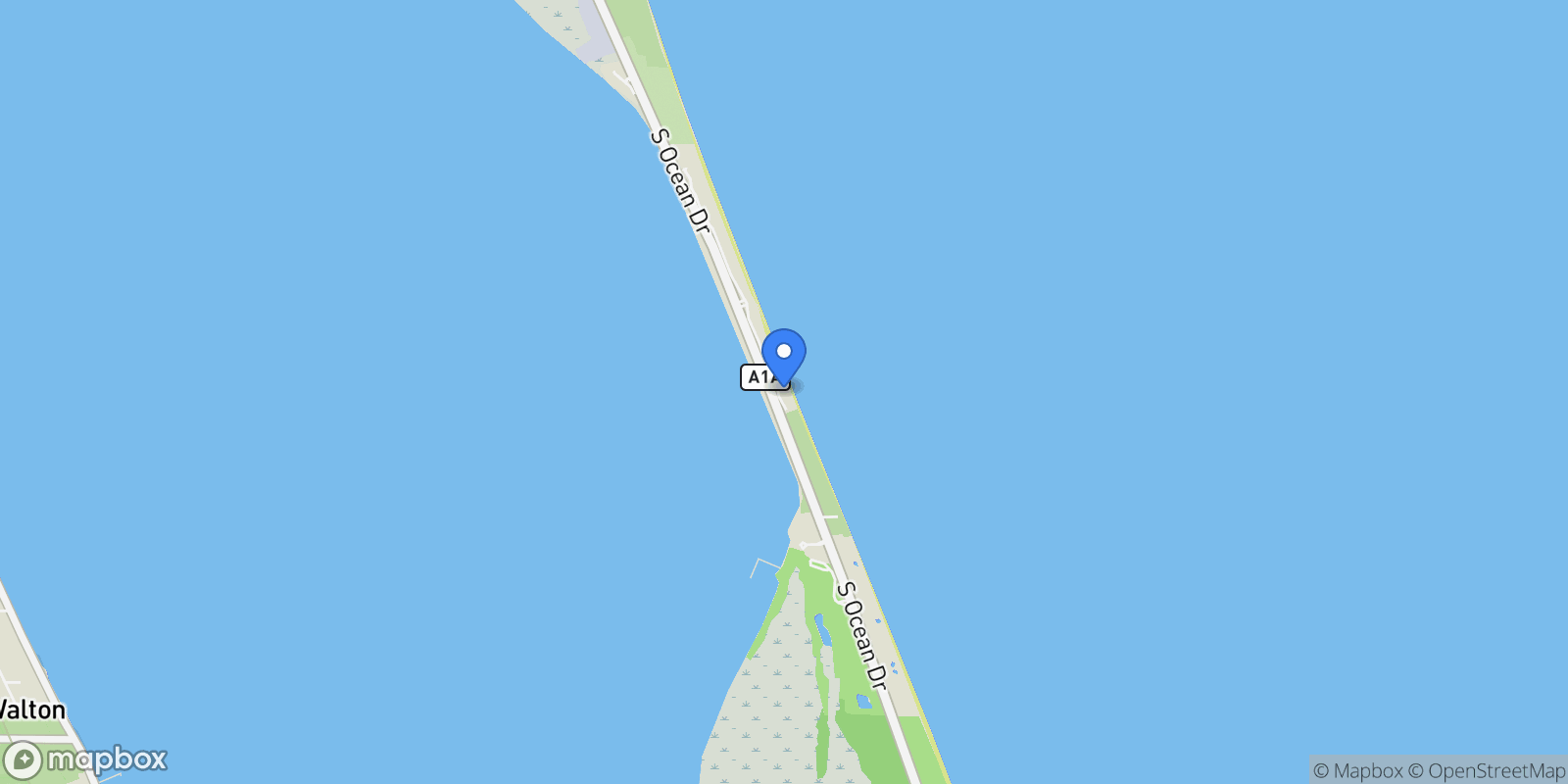 Map showing 8316 S Ocean Drive, Jensen Beach, FL, 34957, USA, Jensen Beach, Florida, United States.