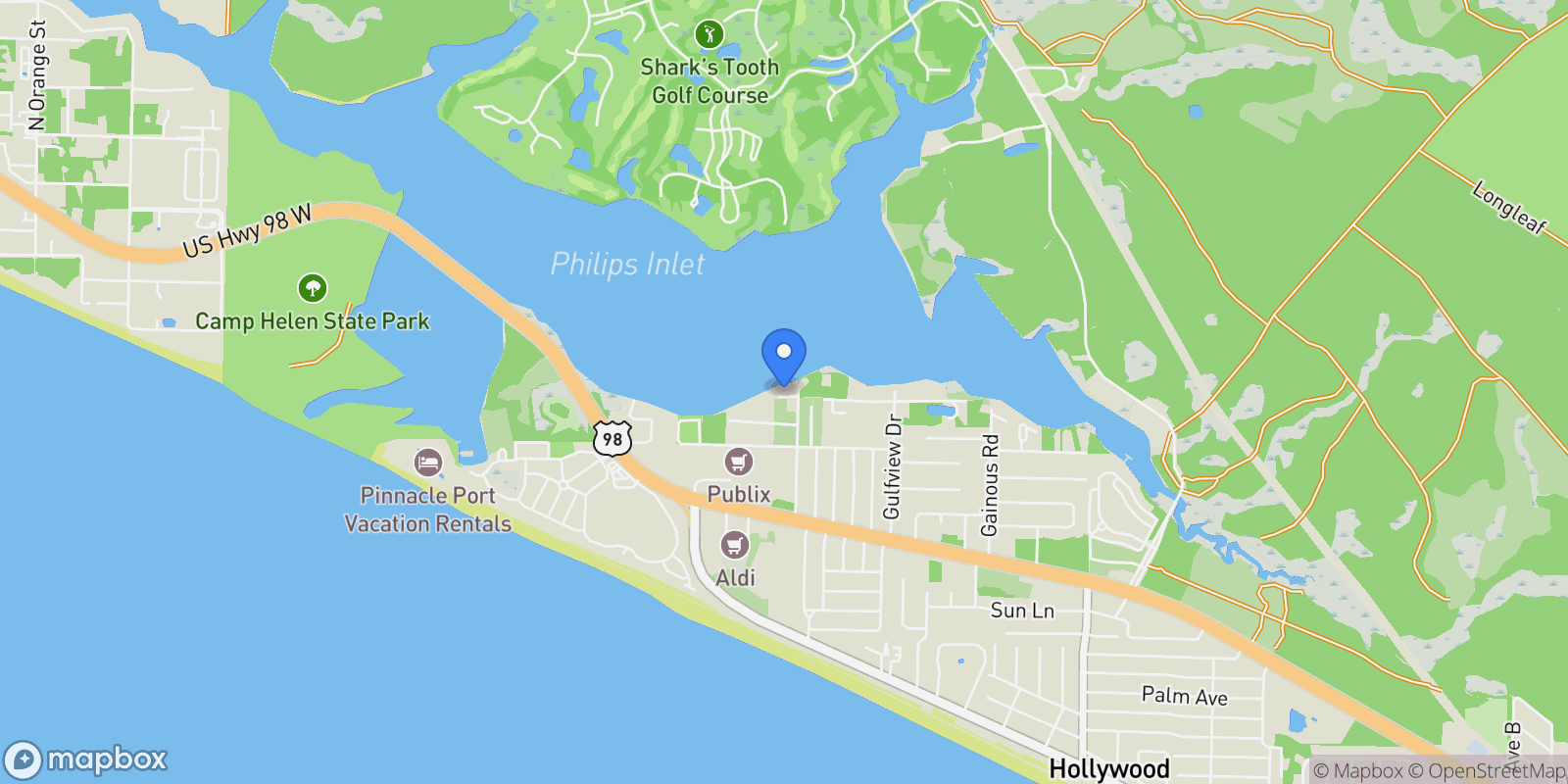 Map showing 803 Lake Powell Drive, Panama City Beach, FL 32413, Rosemary Beach, Florida, United States.