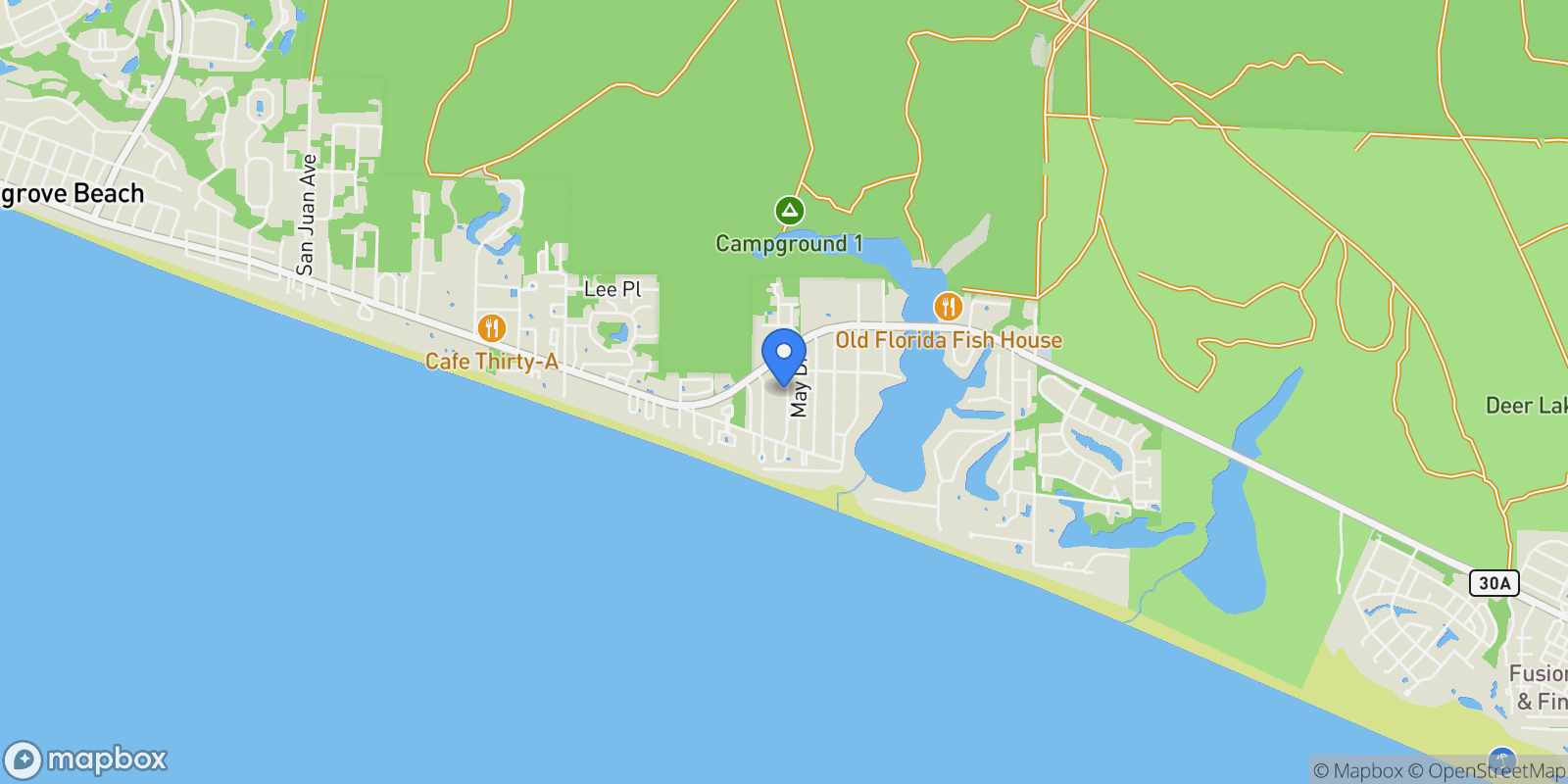 Map showing 139 Brown Street, Santa Rosa Beach, FL 32459, Santa Rosa Beach, Florida, United States.