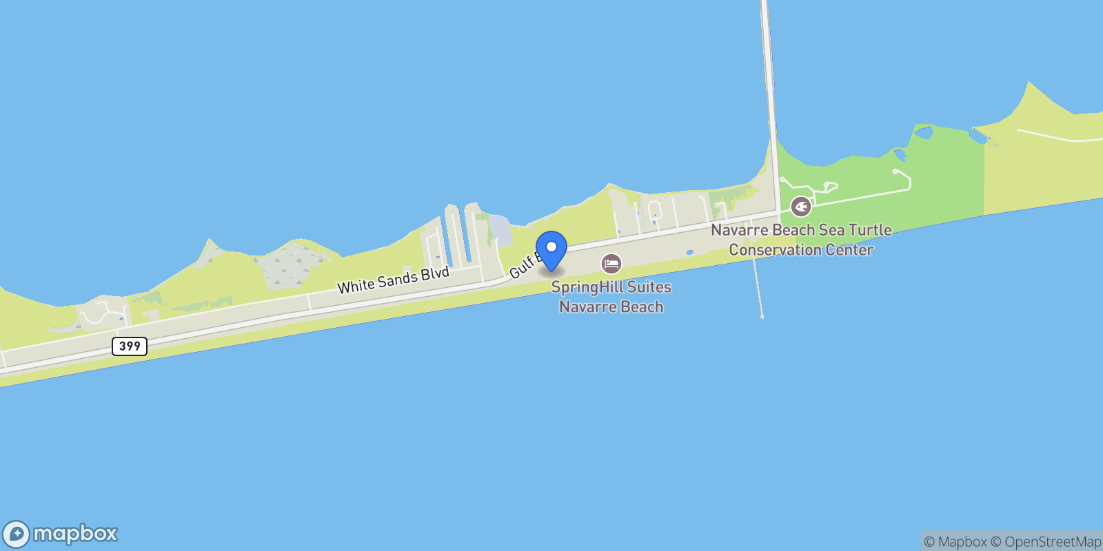 Map showing 8271 Gulf Boulevard #1202, Navarre, FL 32566, Pensacola Beach, Florida, United States.