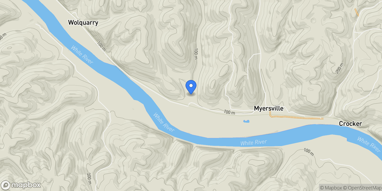Map showing 4103 River Road, AR 72540, Guion, Arkansas, United States.