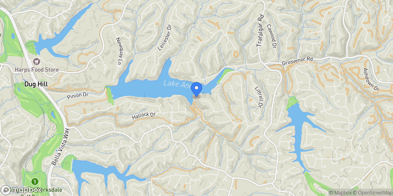 Map showing 36 Reading Lane, Bella Vista, AR 72714, Bella Vista, Arkansas, United States.
