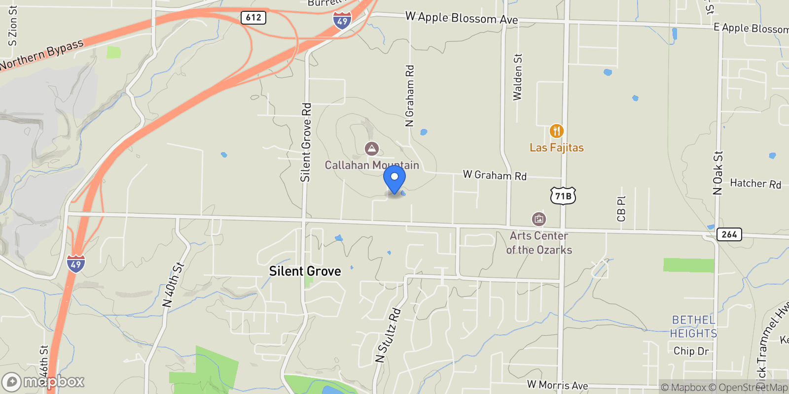 Map showing TBD 4 Parcels Wagon Wheel Road, Springdale, AR 72762, Tontitown, Arkansas, United States.