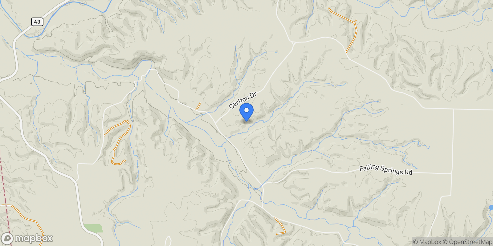Map showing 23775 Carlton Drive, Decatur, AR 72722, Decatur, Arkansas, United States.