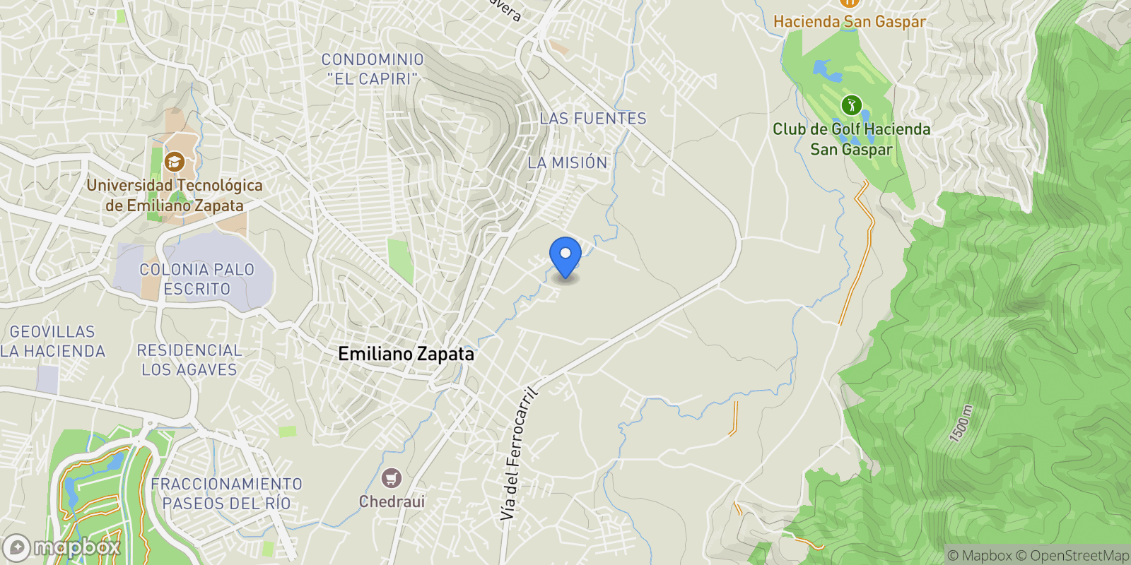 Map showing emiliano zapata S/N, Emiliano Zapata Centro 62760 Emiliano Zapata Morelos México, Emiliano Zapata, Morelos, Mexico.