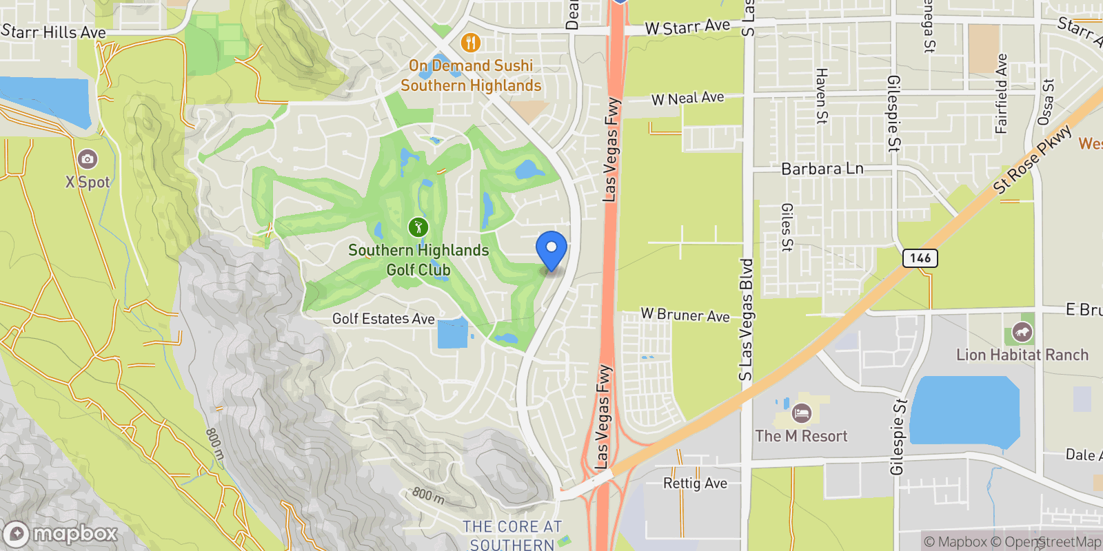 Map showing 12005 Whitehills Street, Las Vegas, Nevada, United States.