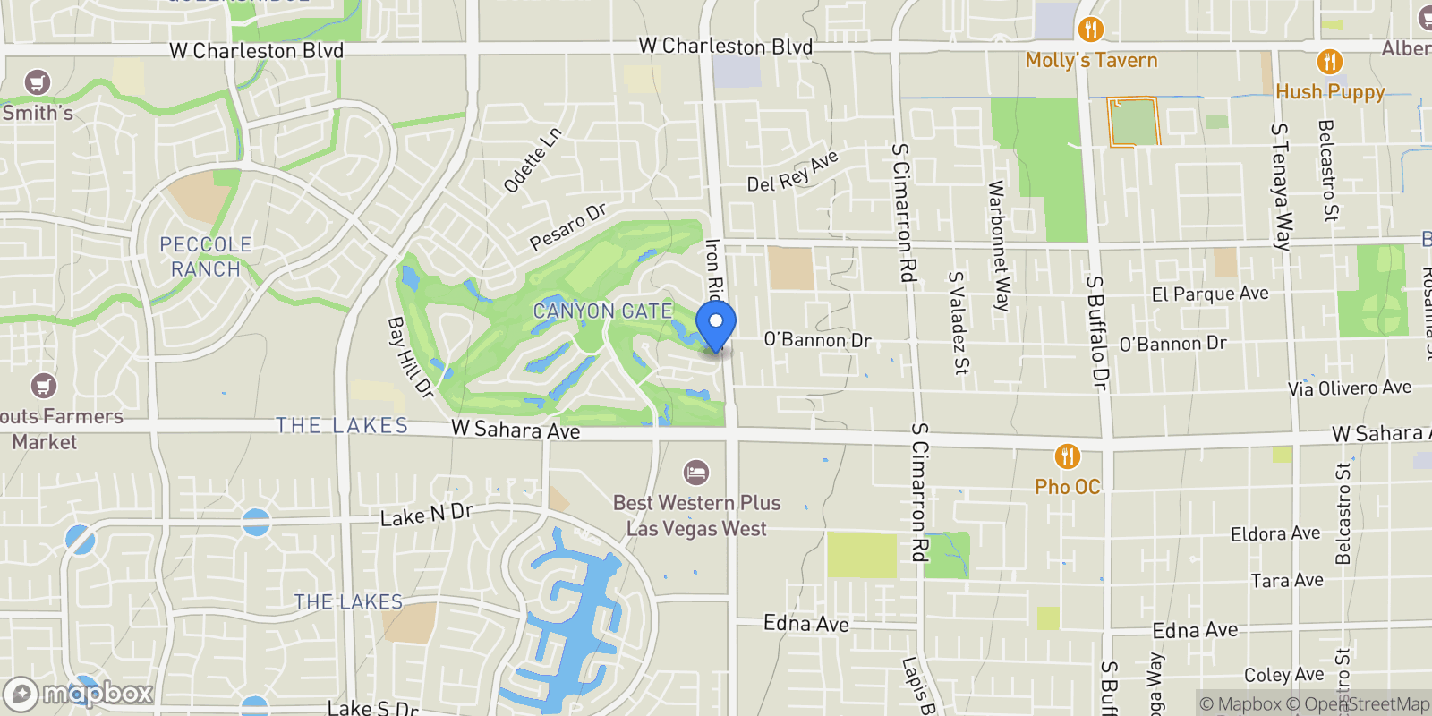 Map showing 8600 Titleist Circle, Las Vegas, Nevada, United States.