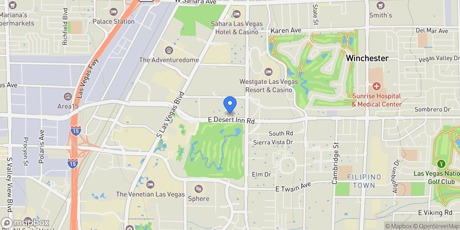 Map showing 360 E Desert Inn Road 1903, Las Vegas, Nevada, United States.