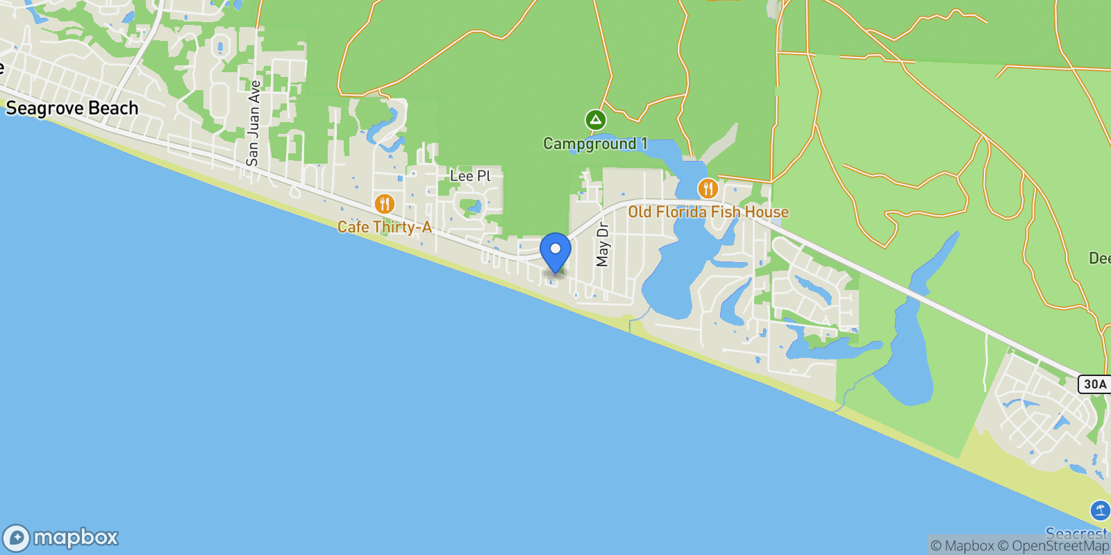 Map showing Santa Rosa Beach, Florida, United States.
