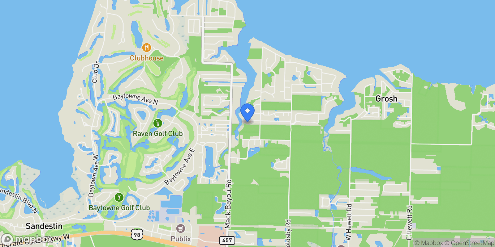 Map showing Santa Rosa Beach, Florida, United States.