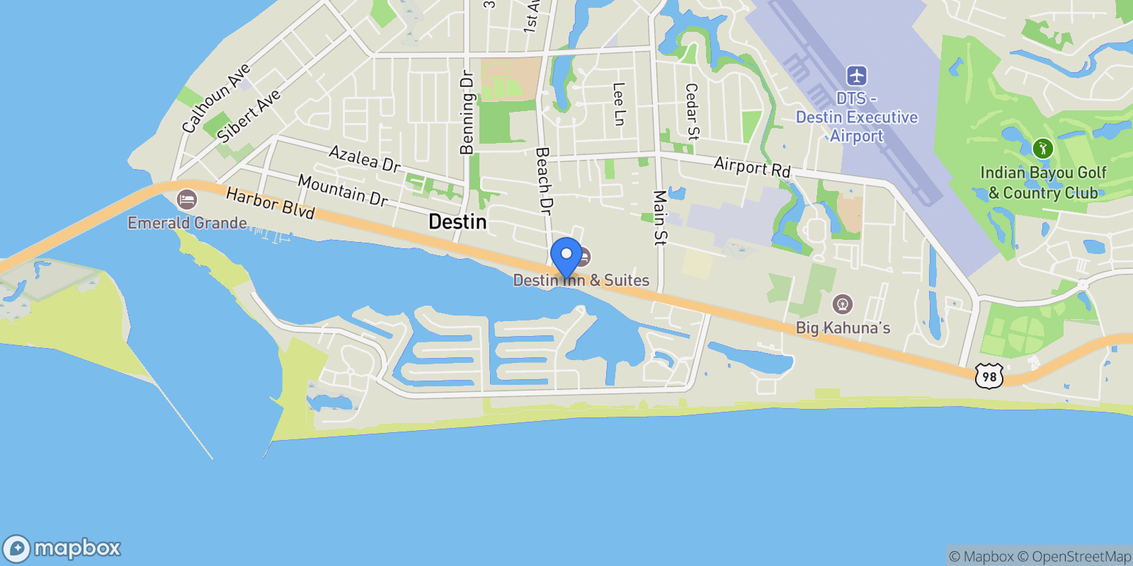 Map showing Destin, Florida, United States.