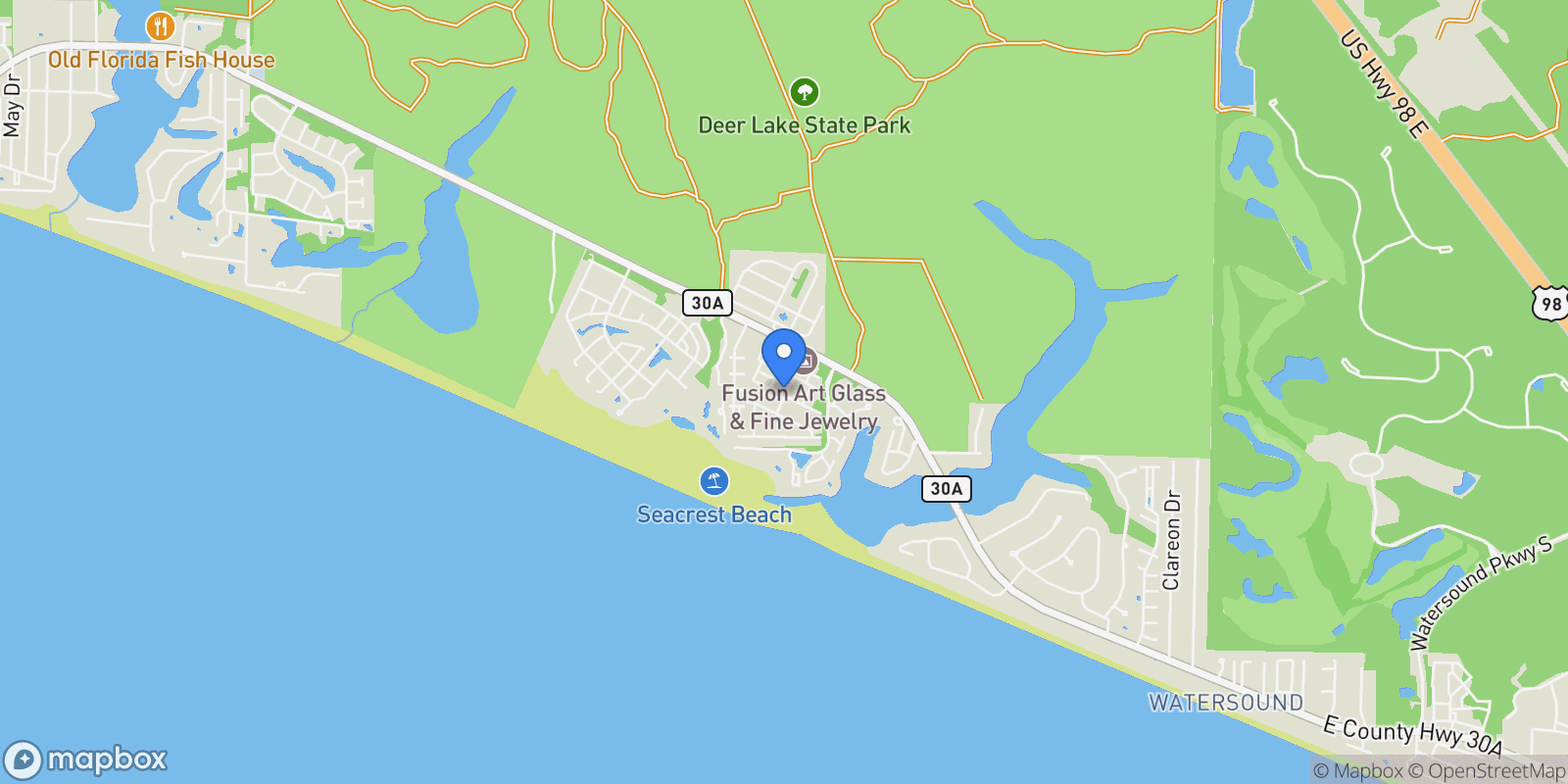 Map showing Rosemary Beach, Florida, United States.