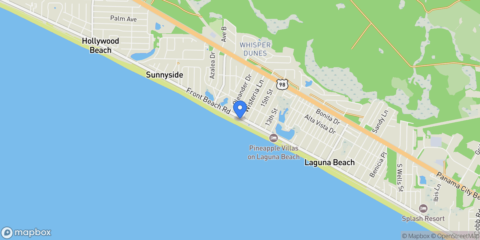Map showing Rosemary Beach, Florida, United States.
