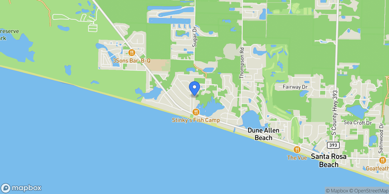 Map showing Santa Rosa Beach, Florida, United States.