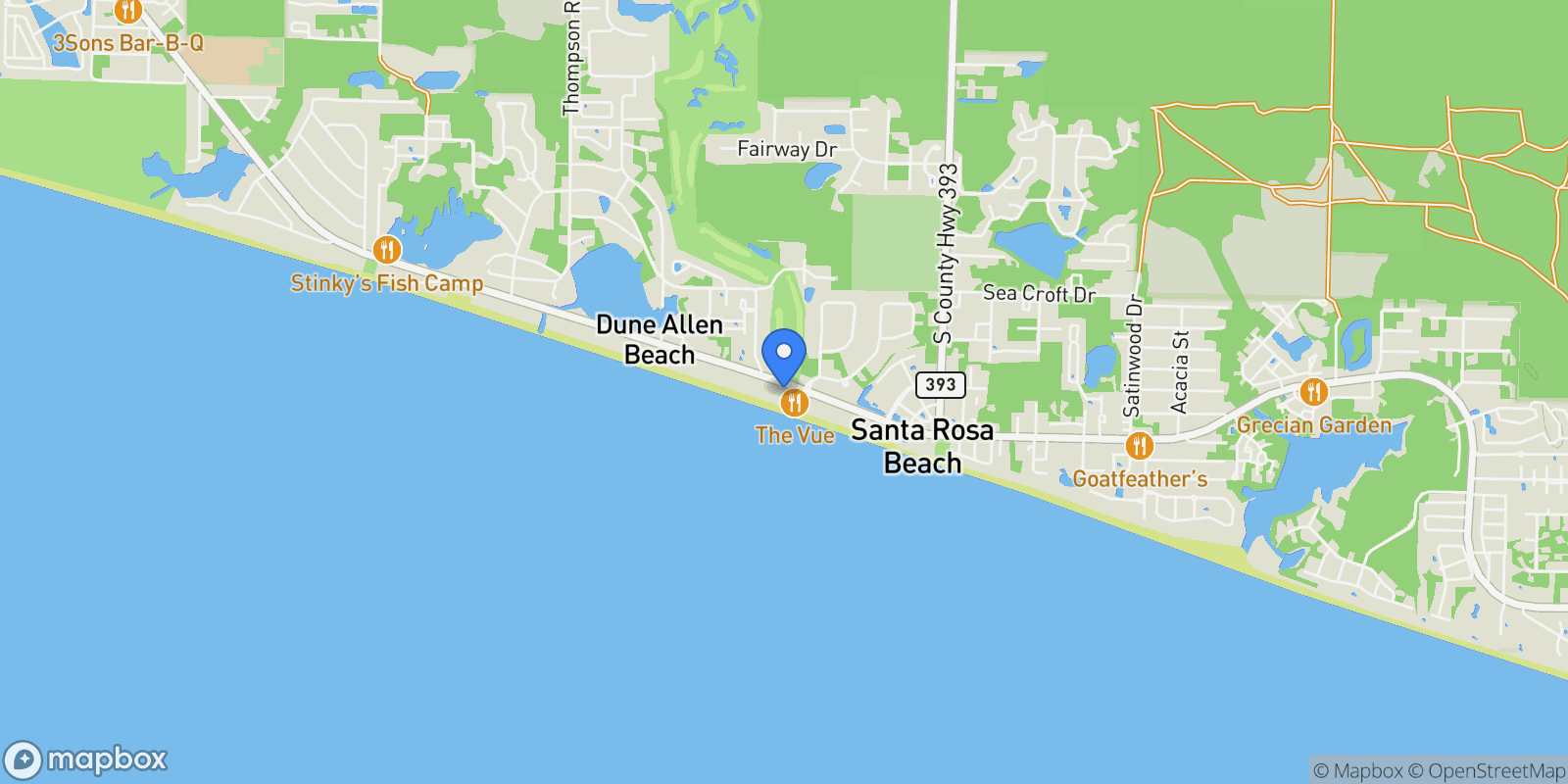 Map showing Santa Rosa Beach, Florida, United States.