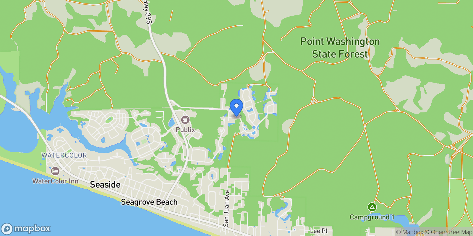 Map showing Santa Rosa Beach, Florida, United States.