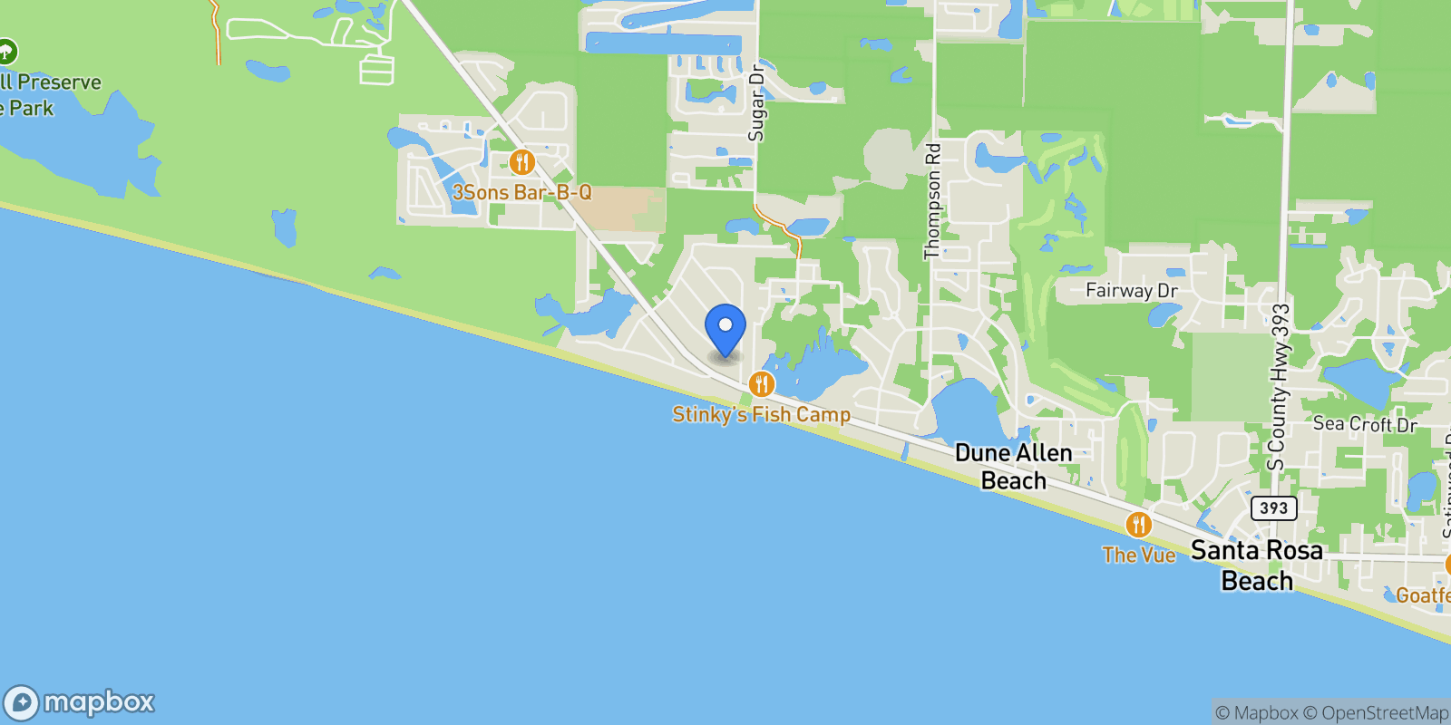 Map showing Santa Rosa Beach, Florida, United States.
