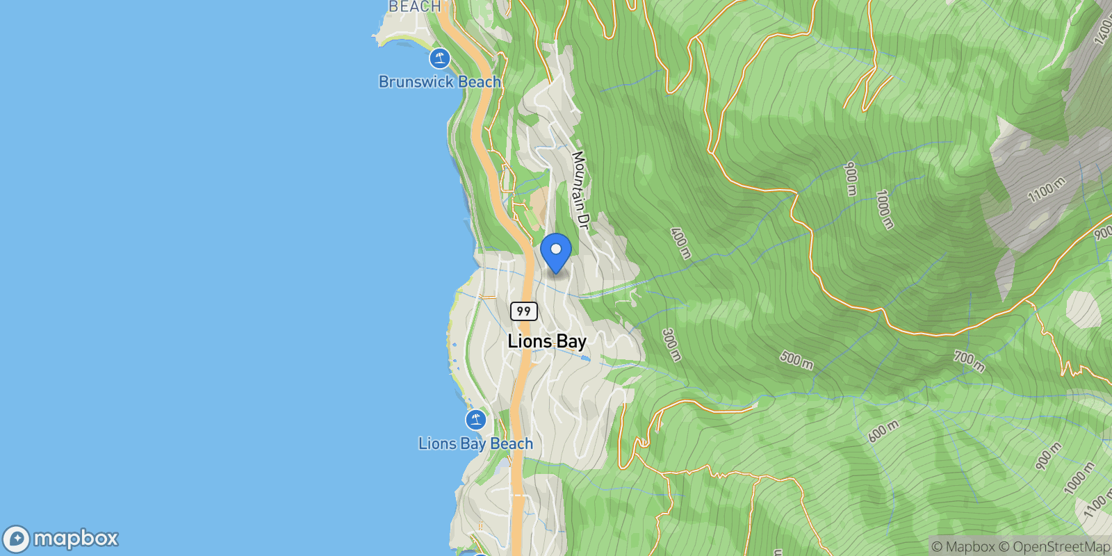 Map showing 315 Bayview Road, Lions Bay, British Columbia, Canada.