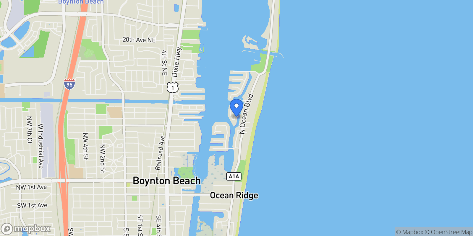 Map showing 18 Sabal Island Drive, Boynton Beach, Florida, United States.