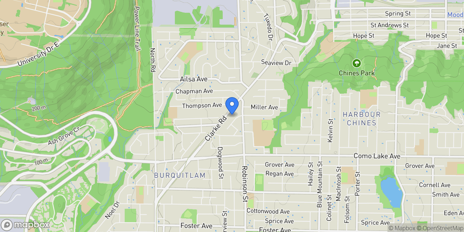 Map showing 741 Anskar Court 308, Coquitlam, British Columbia, Canada.