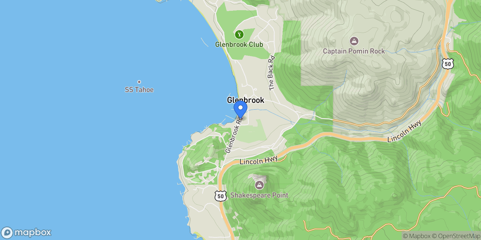 Map showing 1955 Glenbrook Road, Glenbrook, NV, 89413, USA, Glenbrook, Nevada, United States.