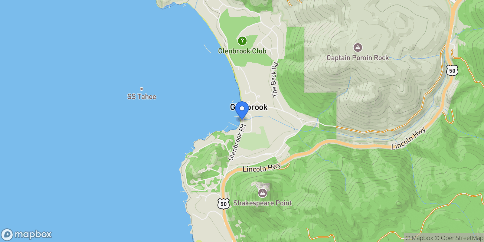 Map showing 1960 Glenbrook Road, Glenbrook, NV, 89413, USA, Glenbrook, Nevada, United States.