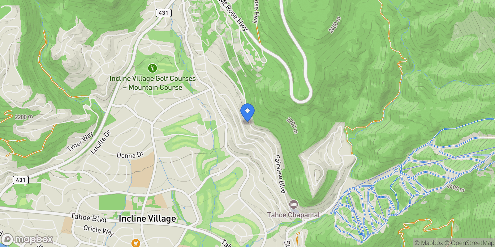 Map showing 575 Fairview Boulevard, Incline Village, NV, 89451, USA, Incline Village, Nevada, United States.