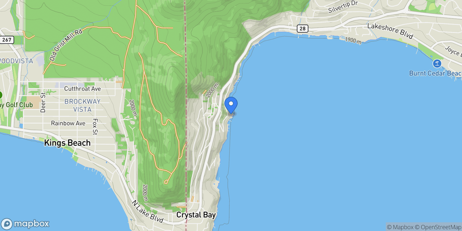 Map showing 460 Gonowabie Road, Crystal Bay, NV, 89402, USA, Crystal Bay, Nevada, United States.
