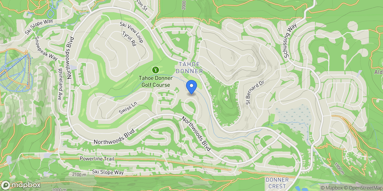 Map showing 11685 Baden Road, Truckee, CA, 96161, USA, Truckee, California, United States.