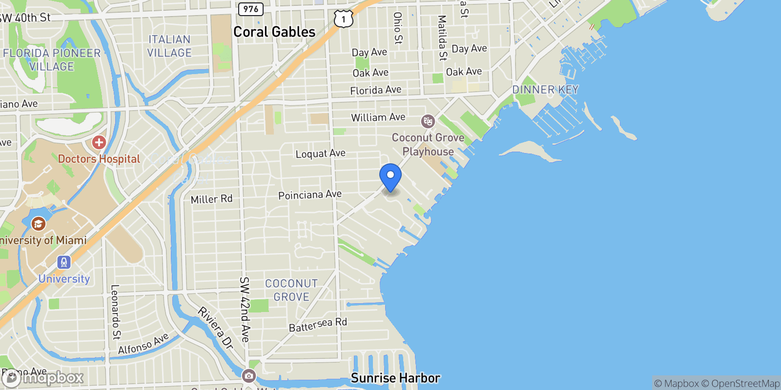 Map showing 3765 Carmen Ct, Miami, Florida, United States.