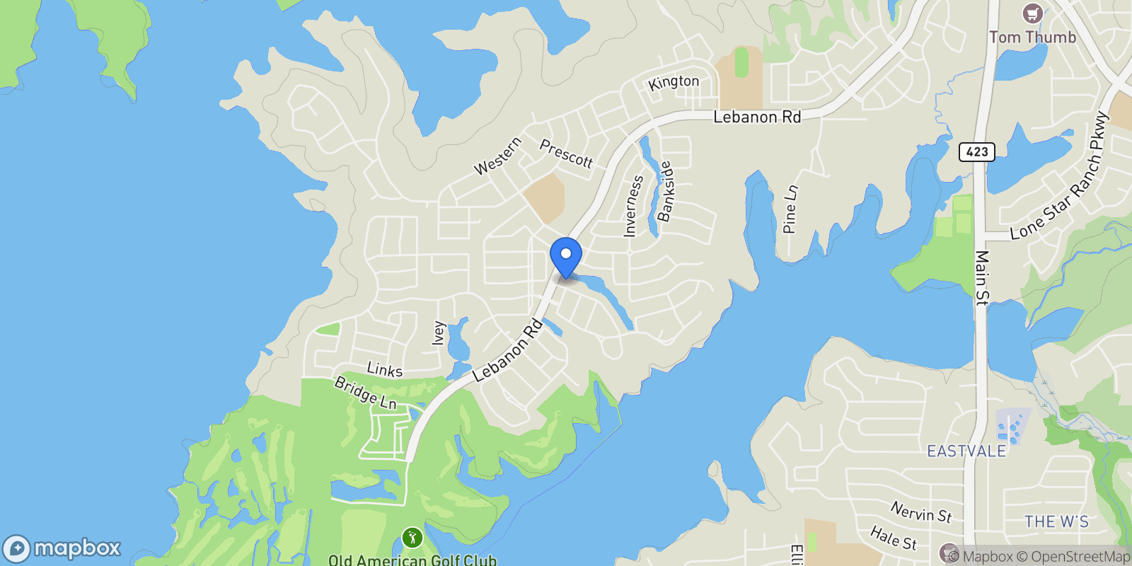 Map showing 3313 Lochside, The Colony, Texas, United States.