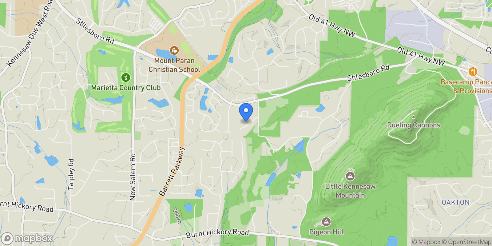 Map showing 1640 Kenai Road, Kennesaw, Georgia, United States.