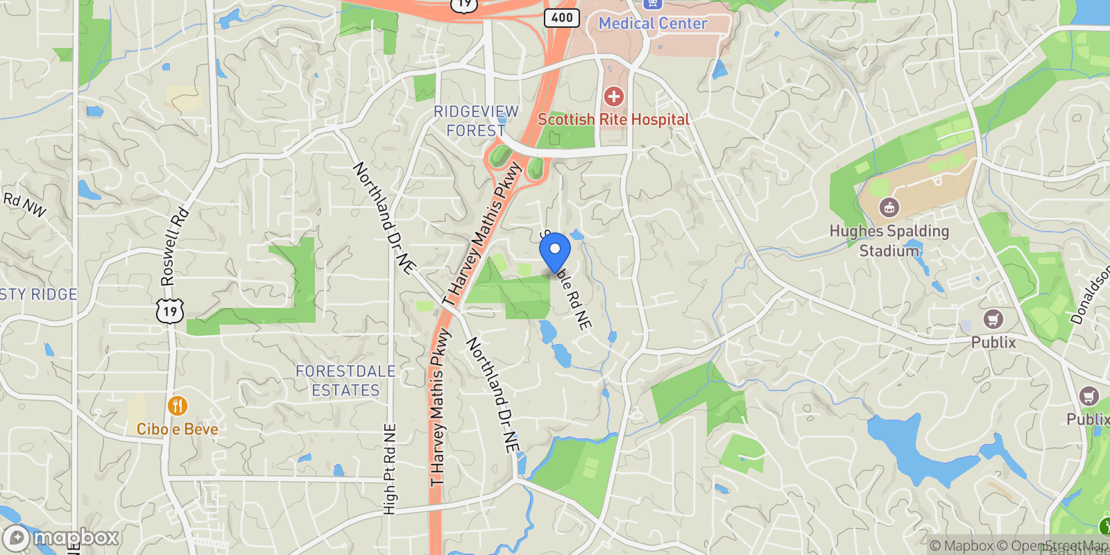 Map showing 5178 S Trimble Road, Atlanta, Georgia, United States.