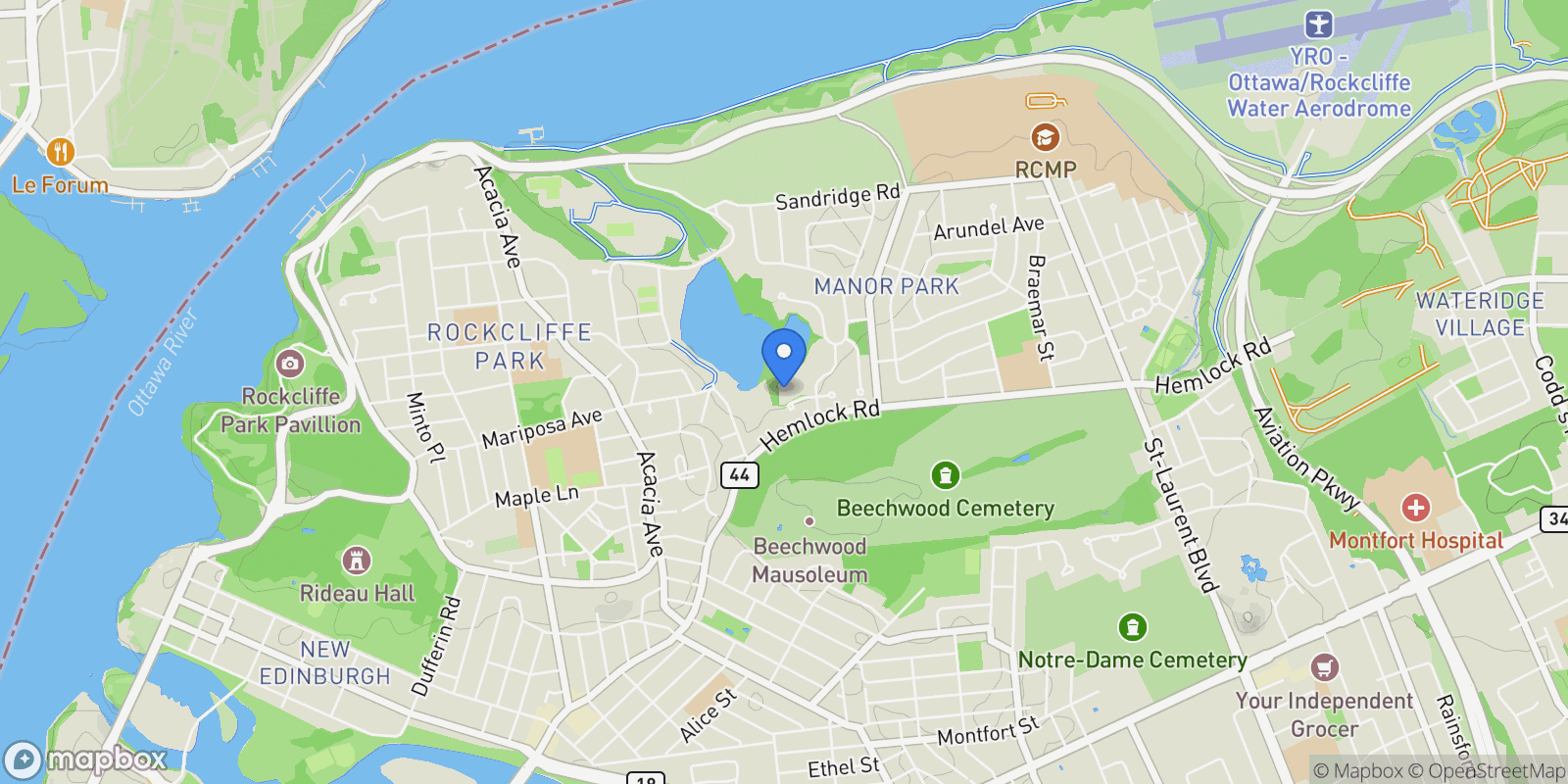 Map showing 25 Bittern Court, Ottawa, Ontario, Canada.