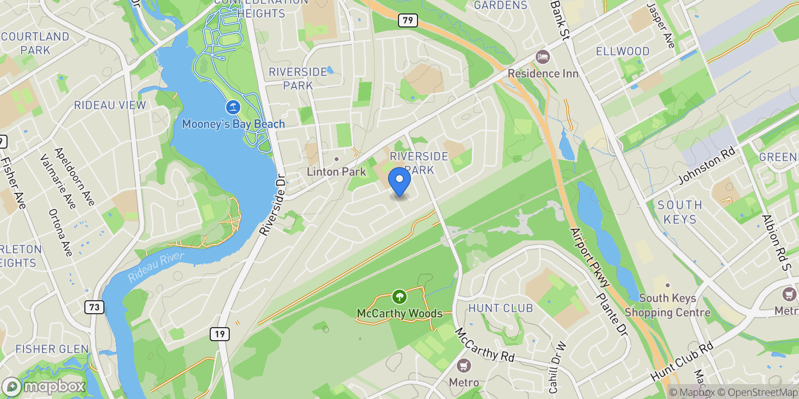 Map showing 3001 Rankin Street, Ottawa, Ontario, Canada.