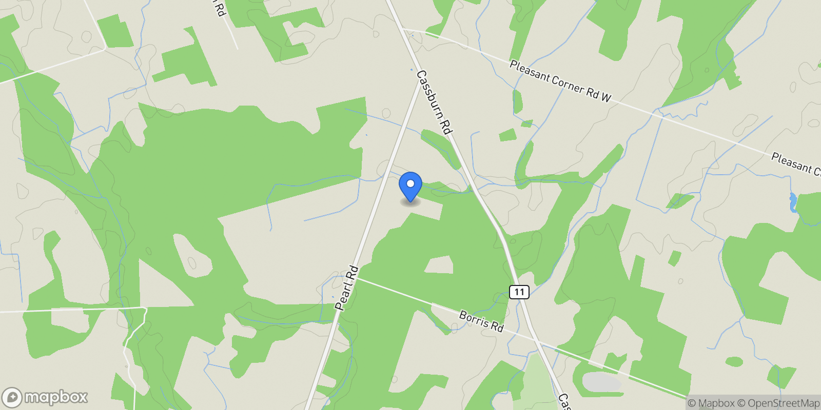 Map showing 4751 PEARL Road, L'Orignal, Ontario, Canada.
