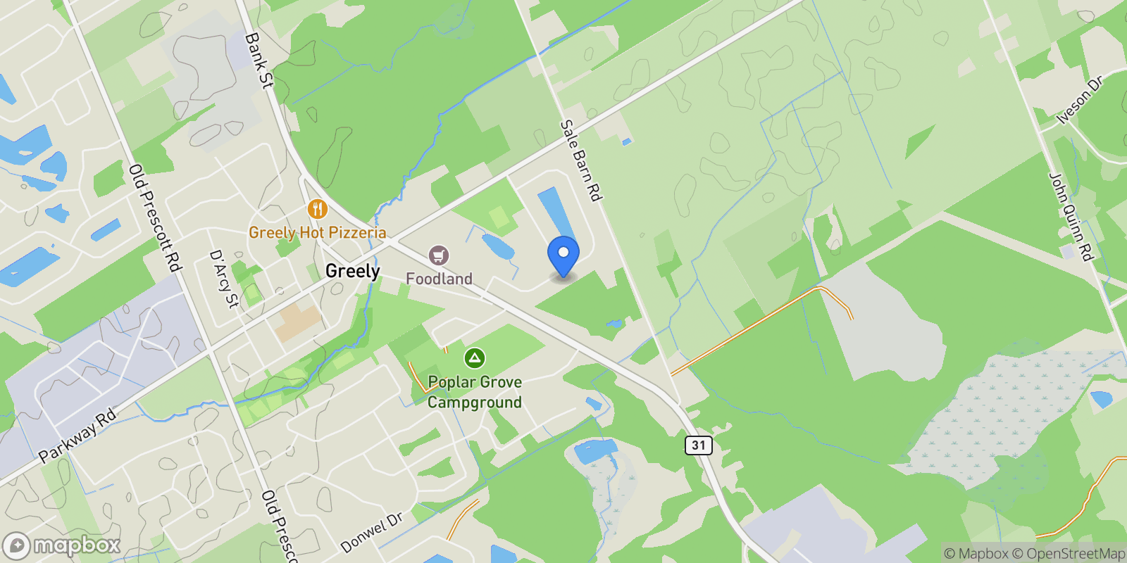Map showing 7510 Village Centre Place, Ottawa, Ontario, Canada.