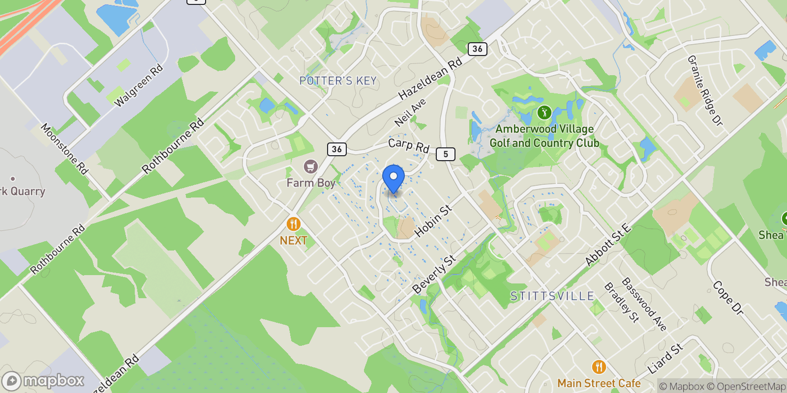 Map showing 14 Belton Avenue, Ottawa, Ontario, Canada.