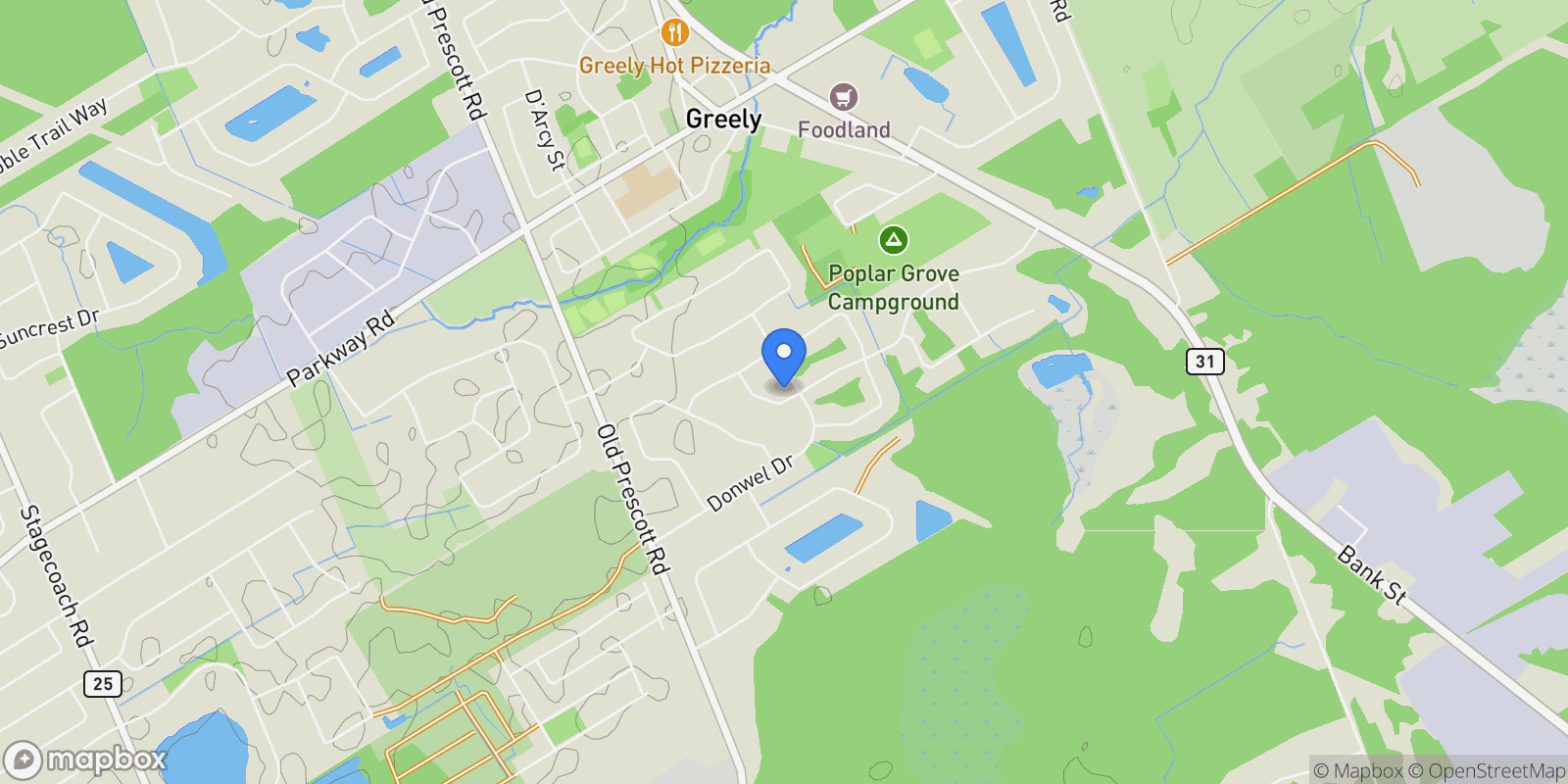 Map showing 1591 Stephanie Anne Drive, Ottawa, Ontario, Canada.