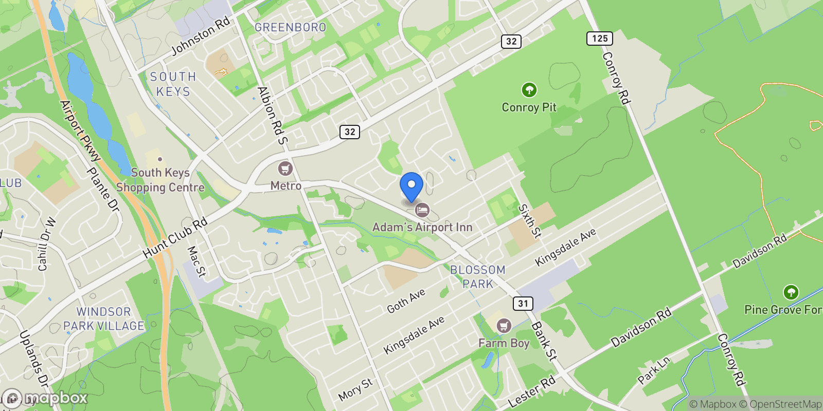Map showing 2931 Shadow Hill Crescent, Ottawa, Ontario, Canada.