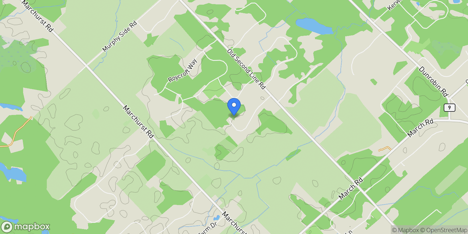 Map showing 1836 Whitemarsh Crescent, Ottawa, Ontario, Canada.