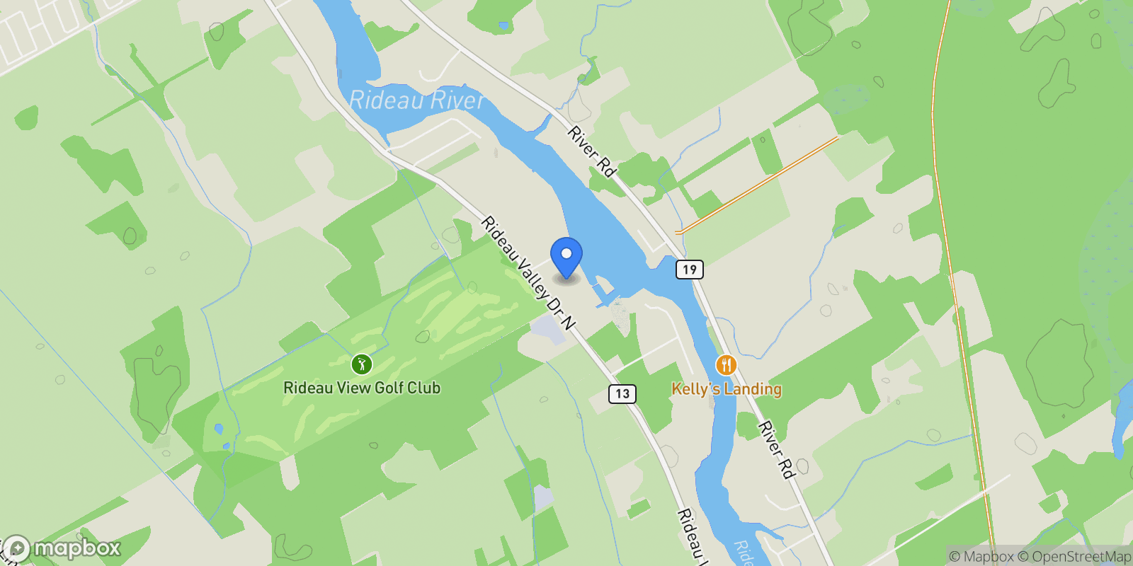 Map showing 6029 Rideau Valley Drive N, Ottawa, Ontario, Canada.