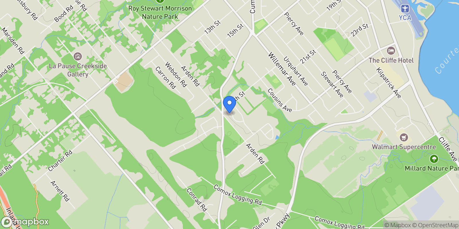 Map showing 2065 Morello Pl, Courtenay, British Columbia, Canada.